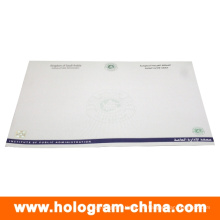 Certificado de papel de estampado en caliente personalizado de seguridad